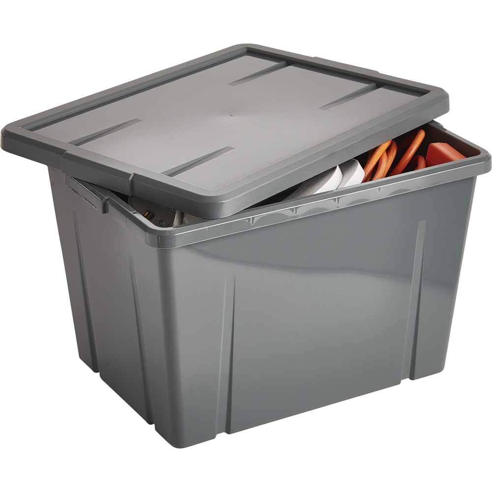 Wilko Grey Storage Box 20L Wilko