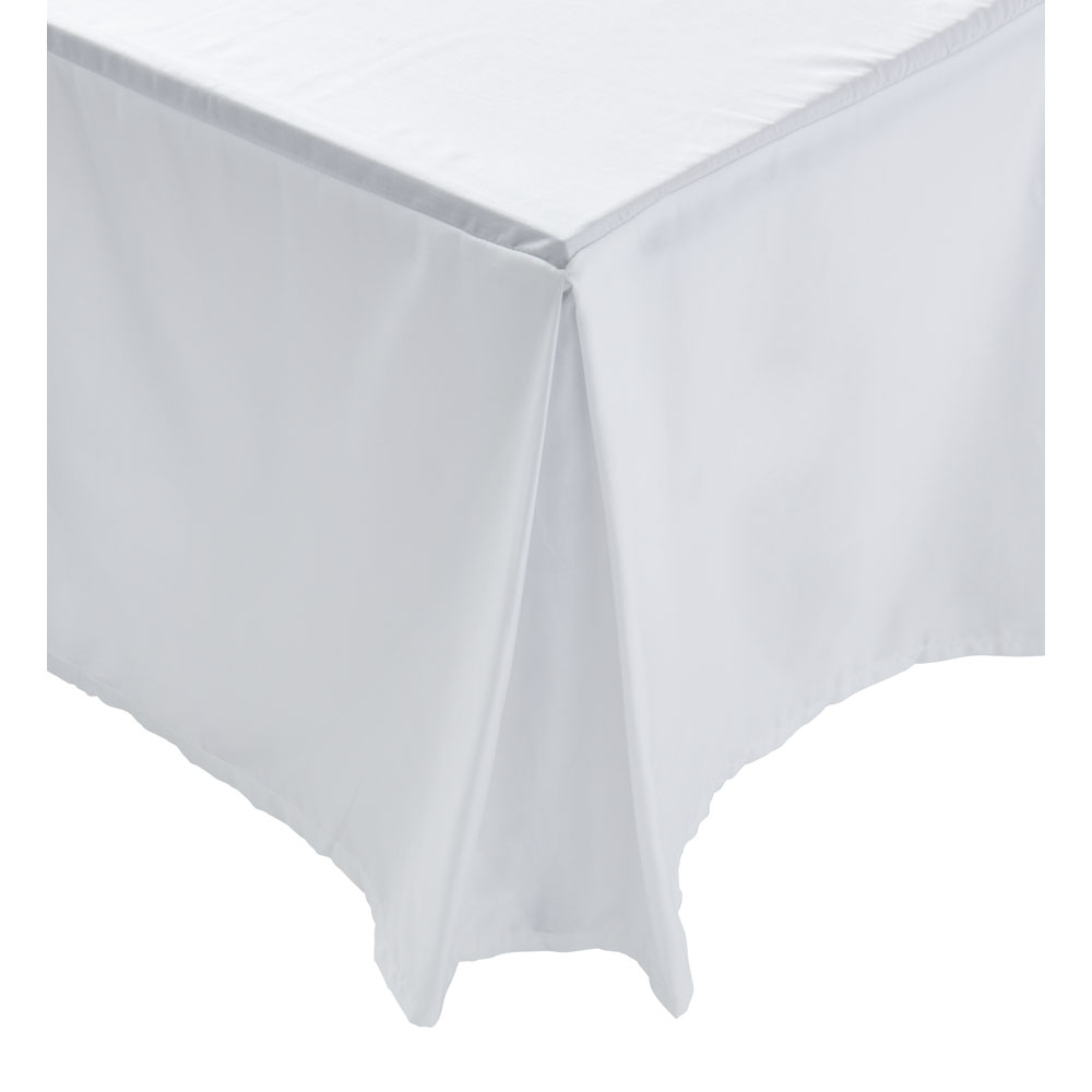 Wilko Best White 300 Thread Count Super King Percale Valance Sheet Image 1