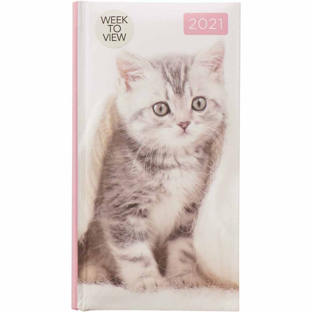 Wilko Slim Diary WTV Cat Hardcase Image 1