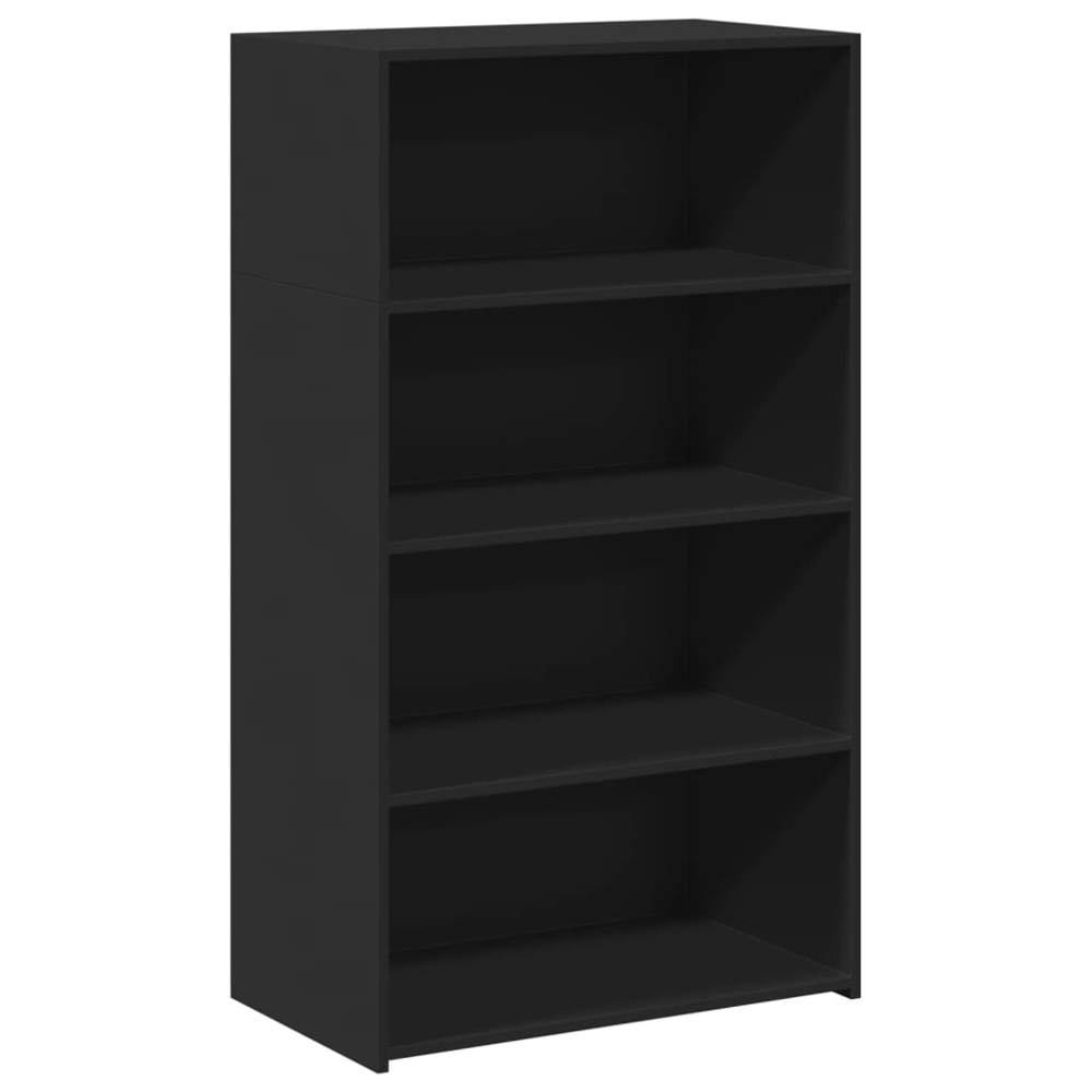 vidaXL 4 Shelf Black Highboard Image 2