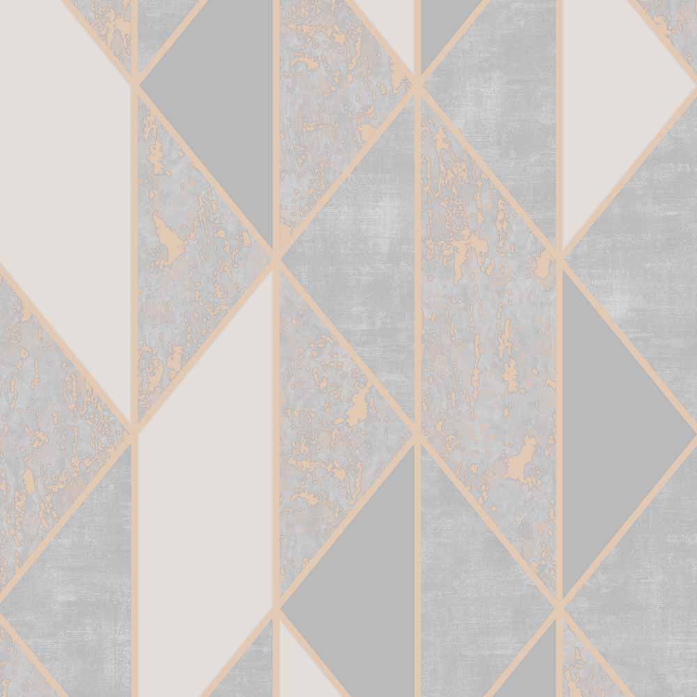 Superfresco Colours Milan Geo Rose Gold Wallpaper Image 1