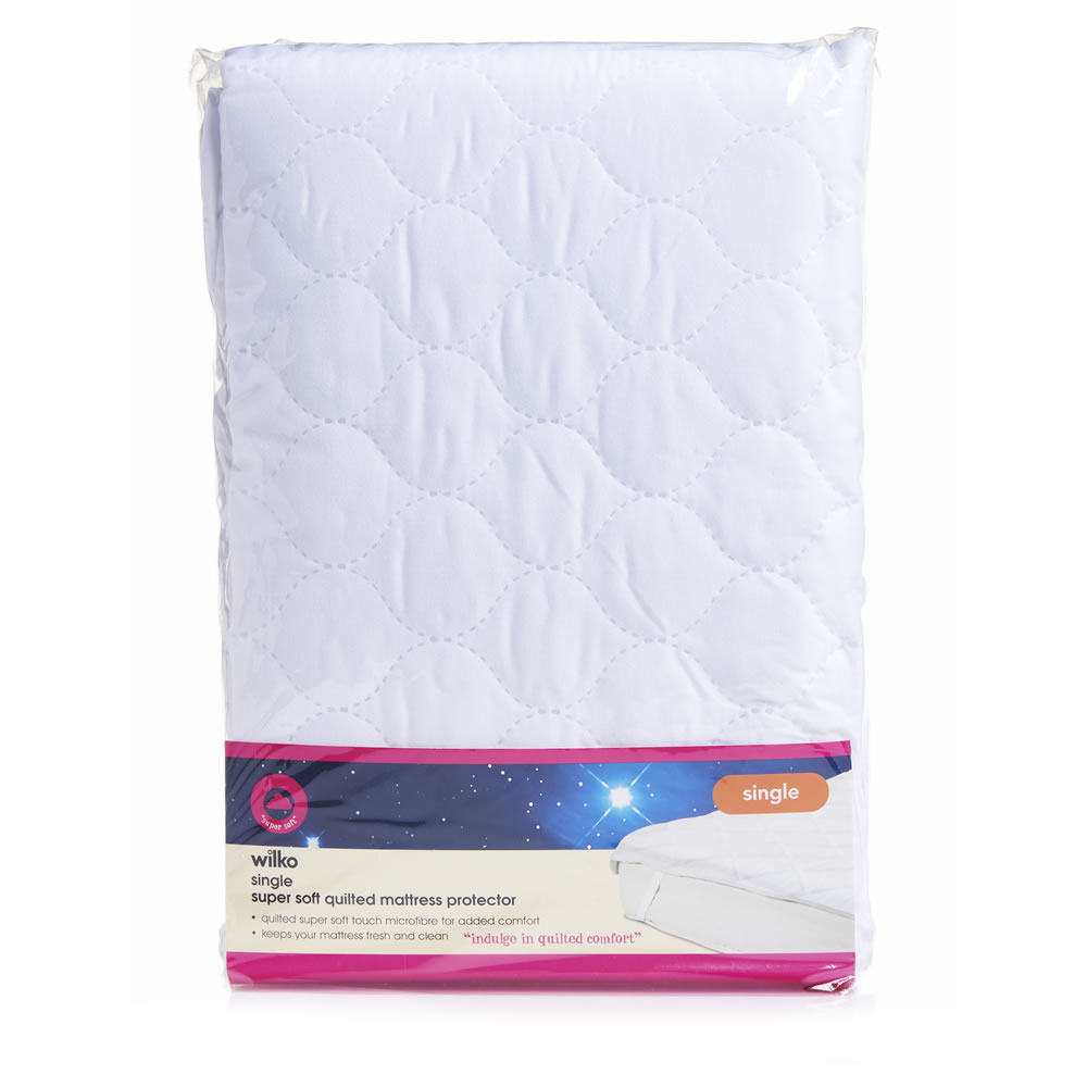 Wilko Single Super Soft Quilted Mattress Protector Image 1