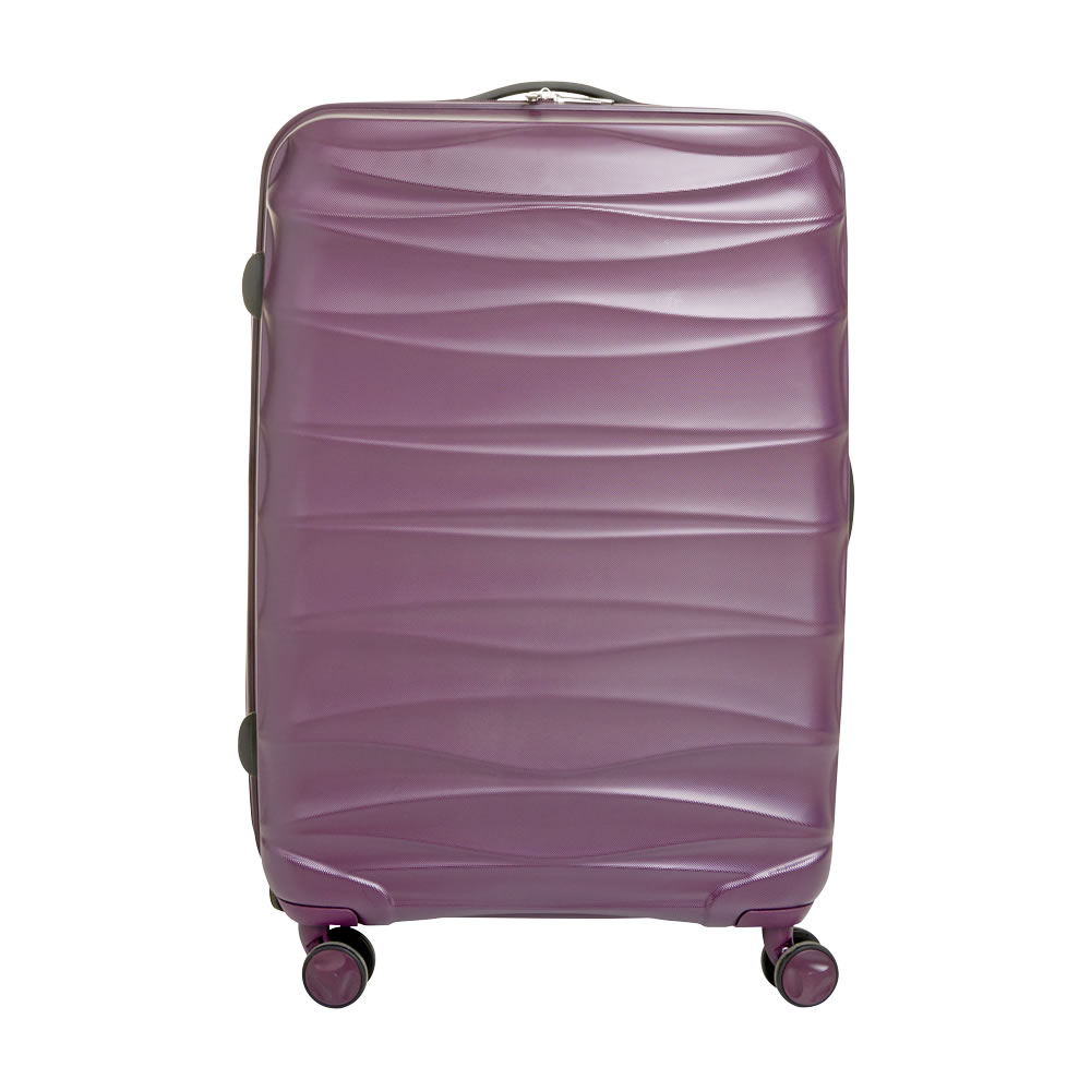 Wilko Lightweight Purple Hard Shell Medium Case   24in Image 1