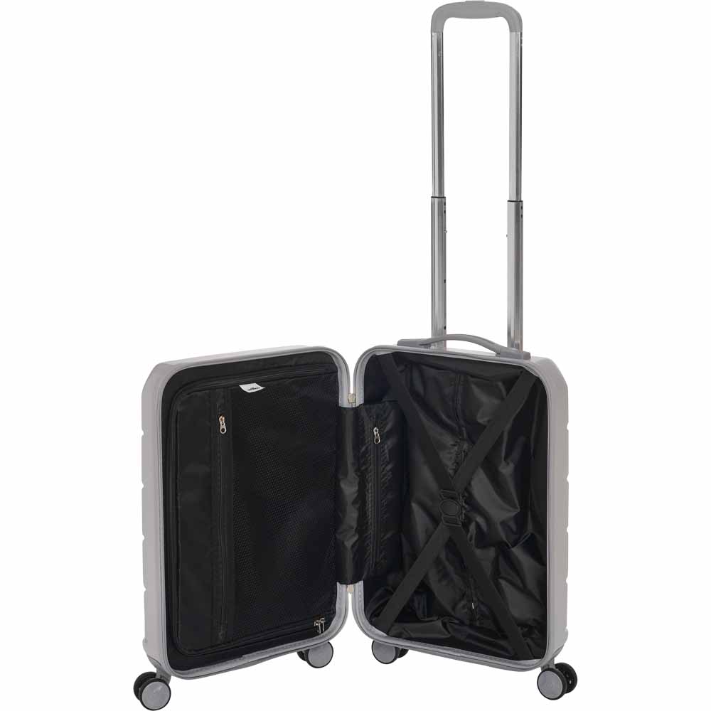 Wilko Hard Shell Suitcase Silver 21 inch Image 3