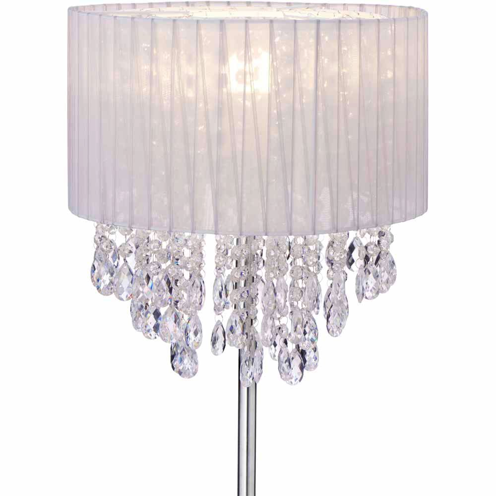 Wilko Organza Floor Lamp with Beads Image 3