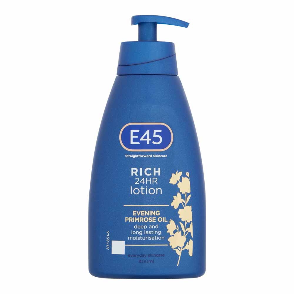 E45 Rich 24 Hour Evening Primrose Oil Lotion 400ml Wilko