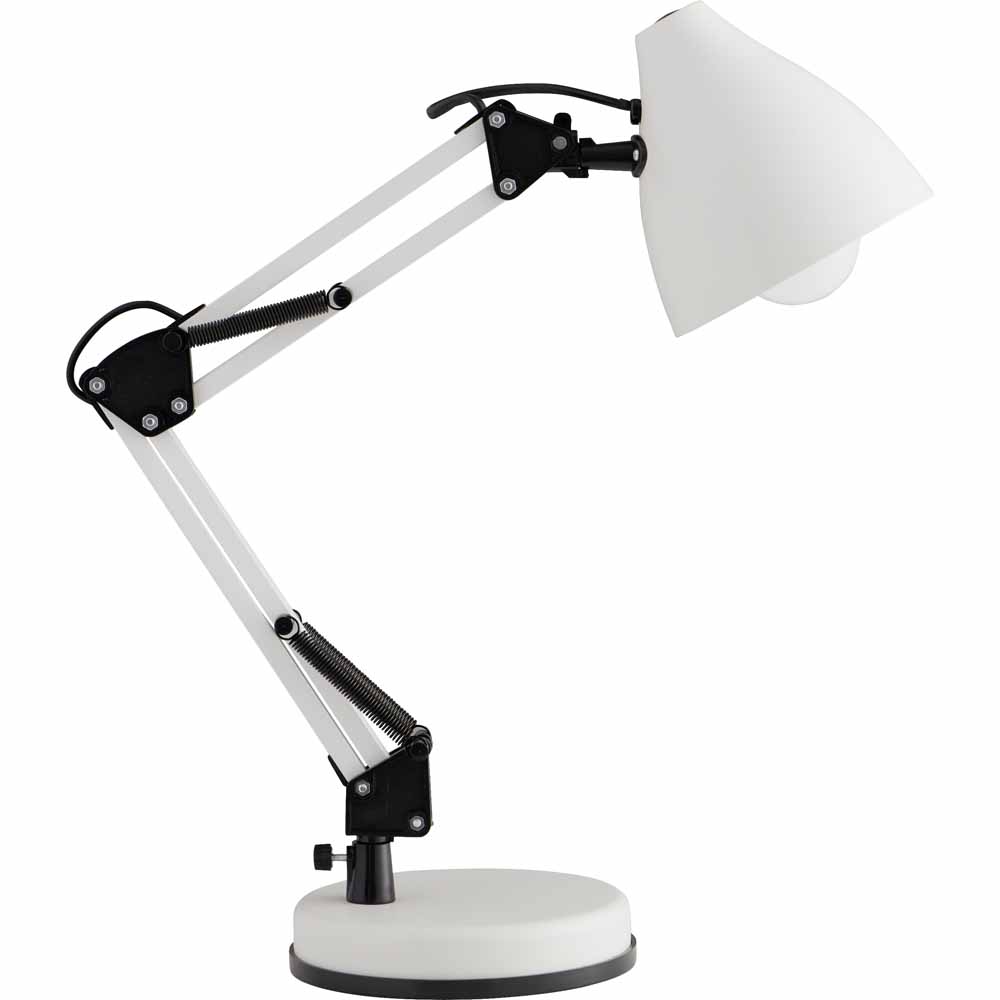Wilko White Angle Task Lamp Image 2