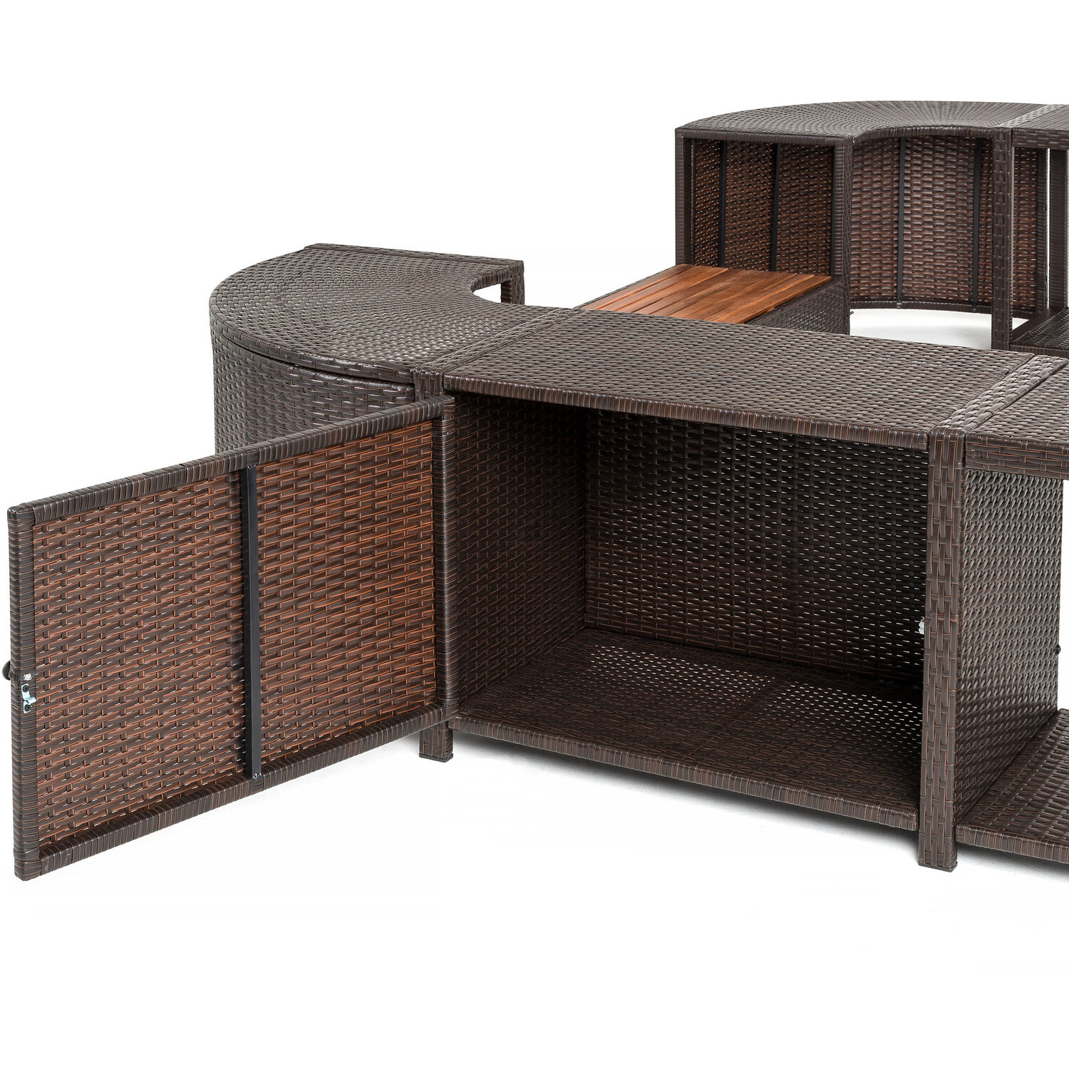 Lay-Z-Spa Square Rattan Spa Surround - Brown Image 15