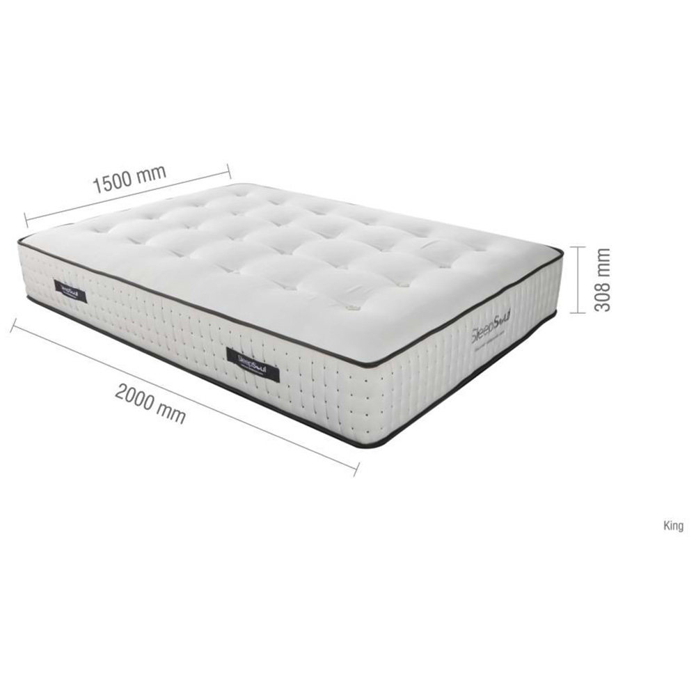 SleepSoul Harmony King Size White 1000 Pocket Sprung Memory Foam Mattress Image 9