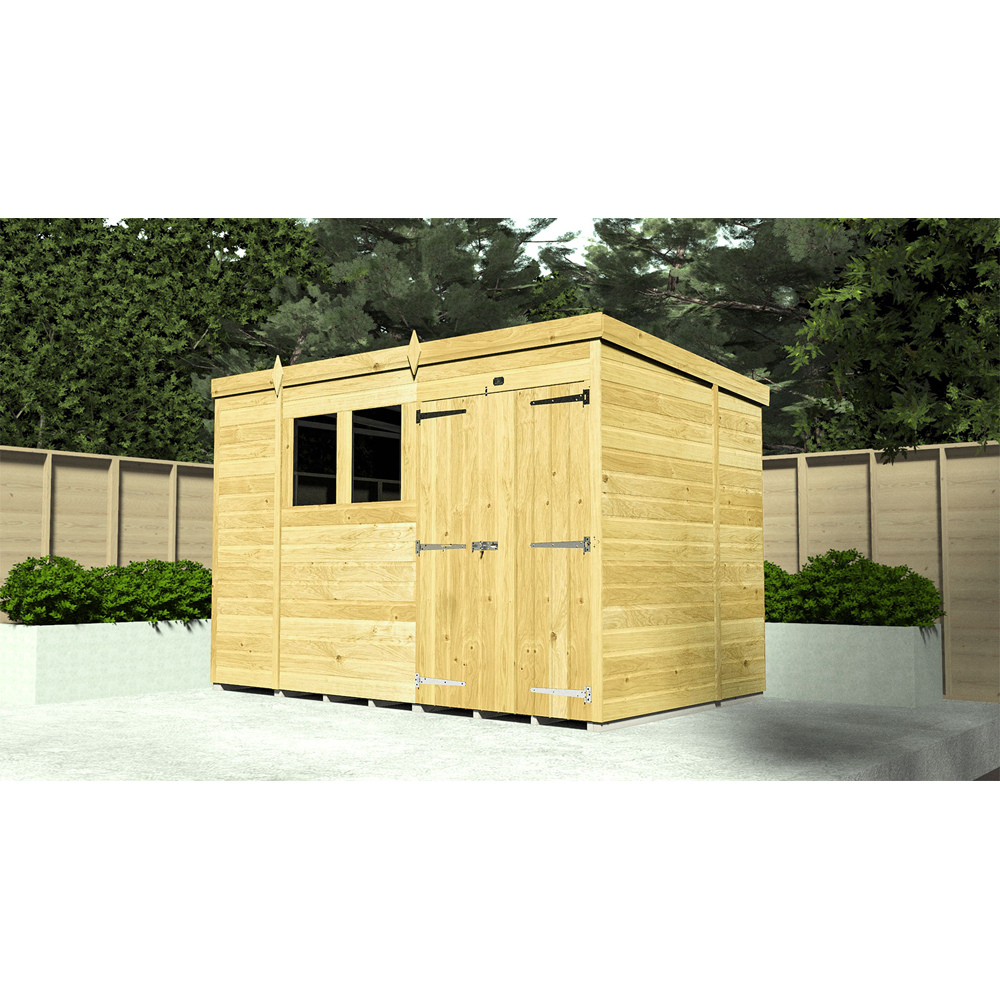 DIY Sheds 11 x 5ft Tongue and Groove Timber Pent Security Garden Shed Image 2