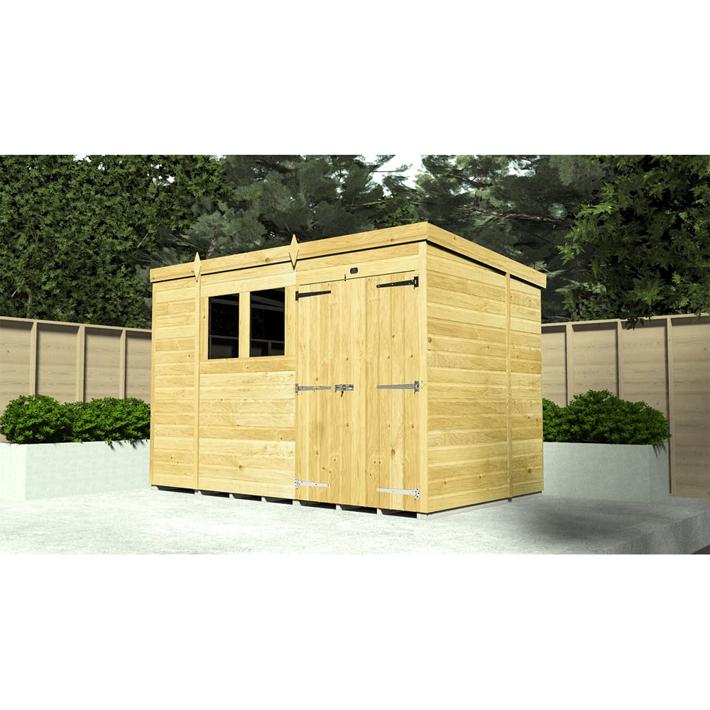 DIY Sheds 14 x 5ft Tongue and Groove Timber Pent Security Garden Shed Image 2