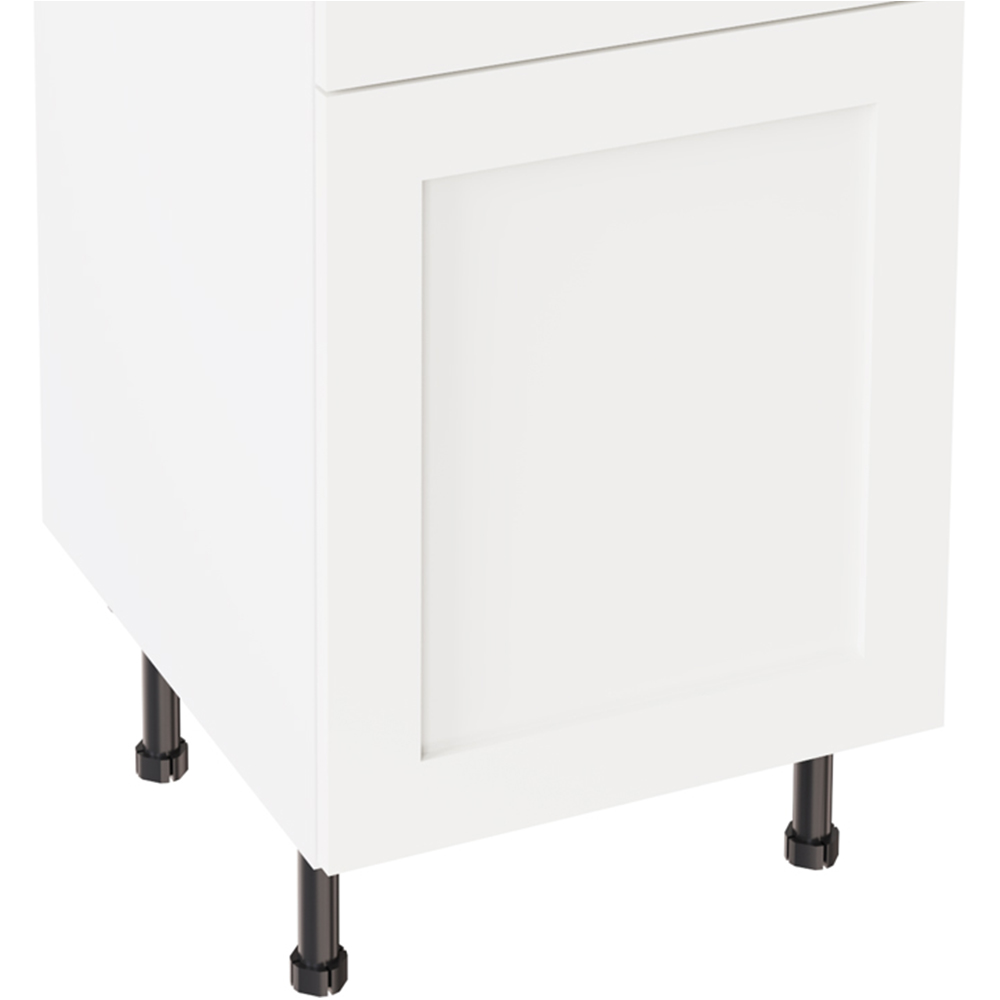Kitchen Kit Shaker Matt White Drawerline Base Cabinet 500mm Image 3