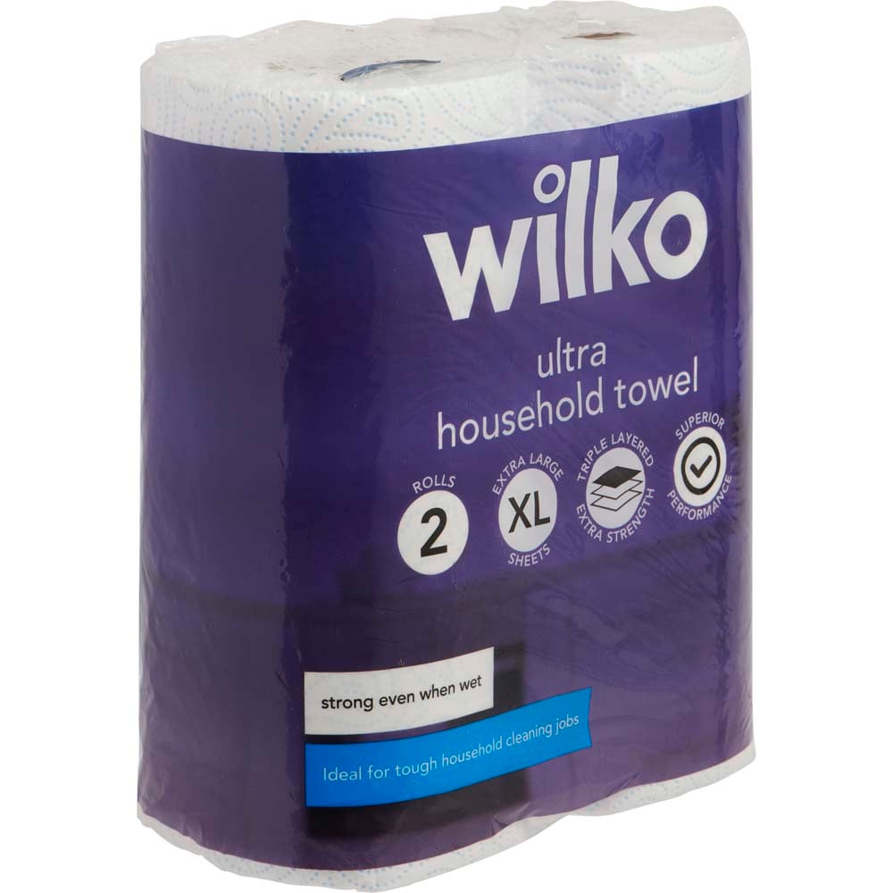 Wilko Extra Strong Ultra Household Towel 3 Ply Case of 6 x 2 Rolls Image 3