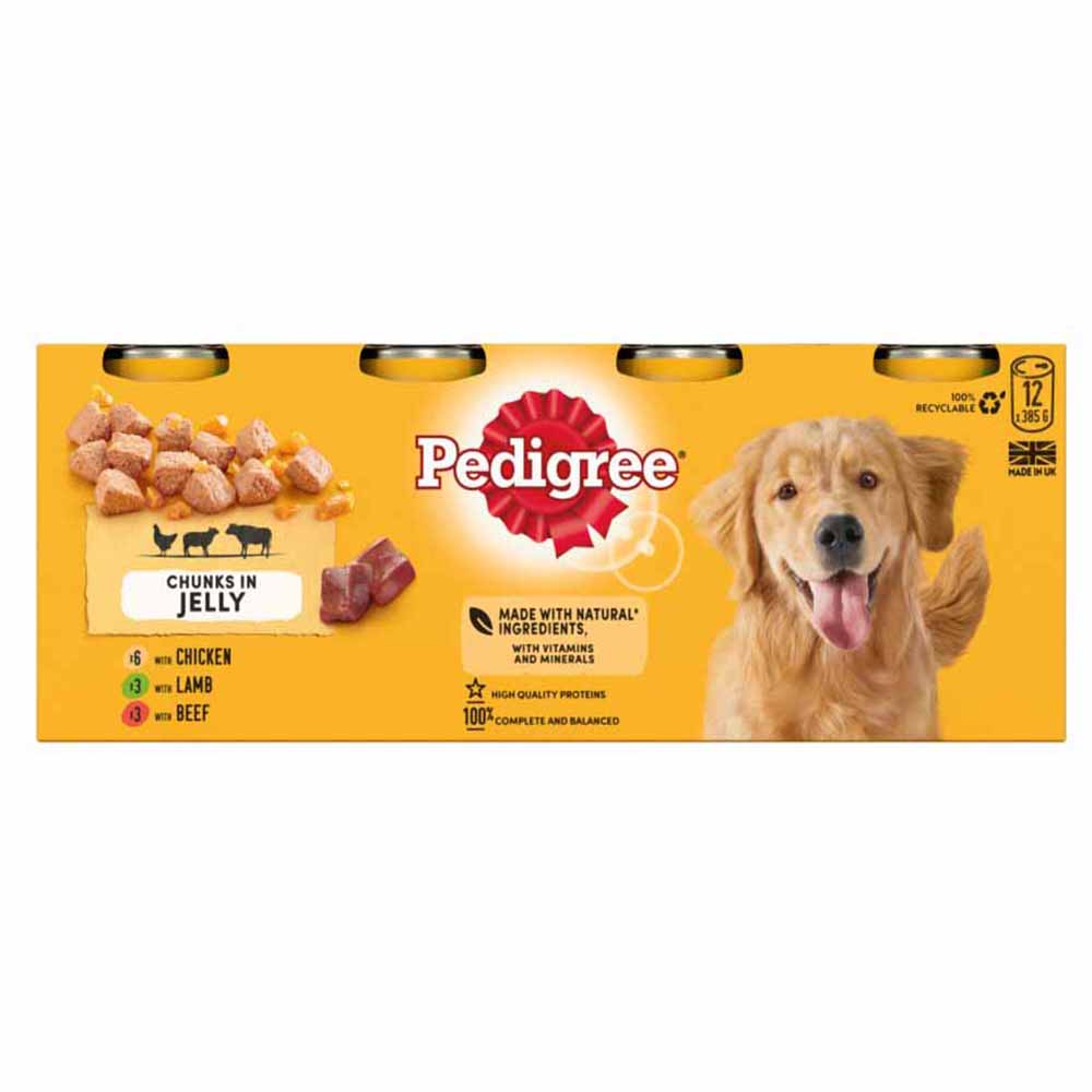 Pedigree Mixed Selection in Jelly Tinned Dog Food 385g Case of 2 x 12 Pack Image 3