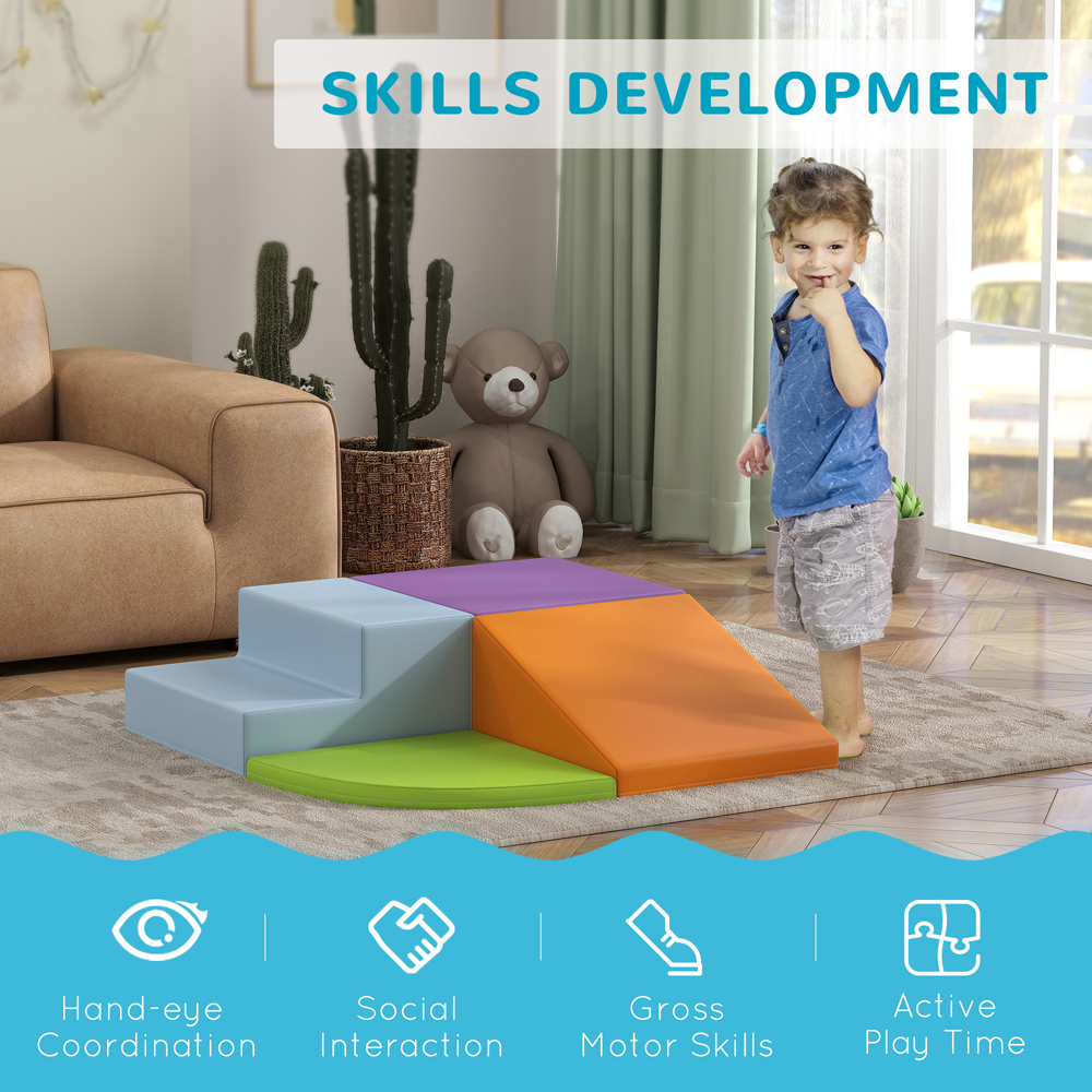 Tommy Toys Kids Orange Soft Foam Climb and Crawl Activity Playset 4 Piece Image 5