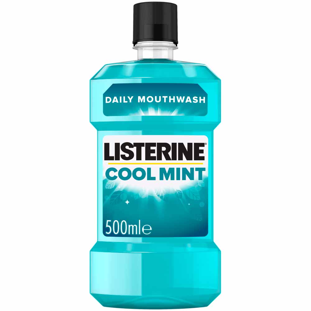 Listerine Cool Mint Mouthwash 500ml  - wilko