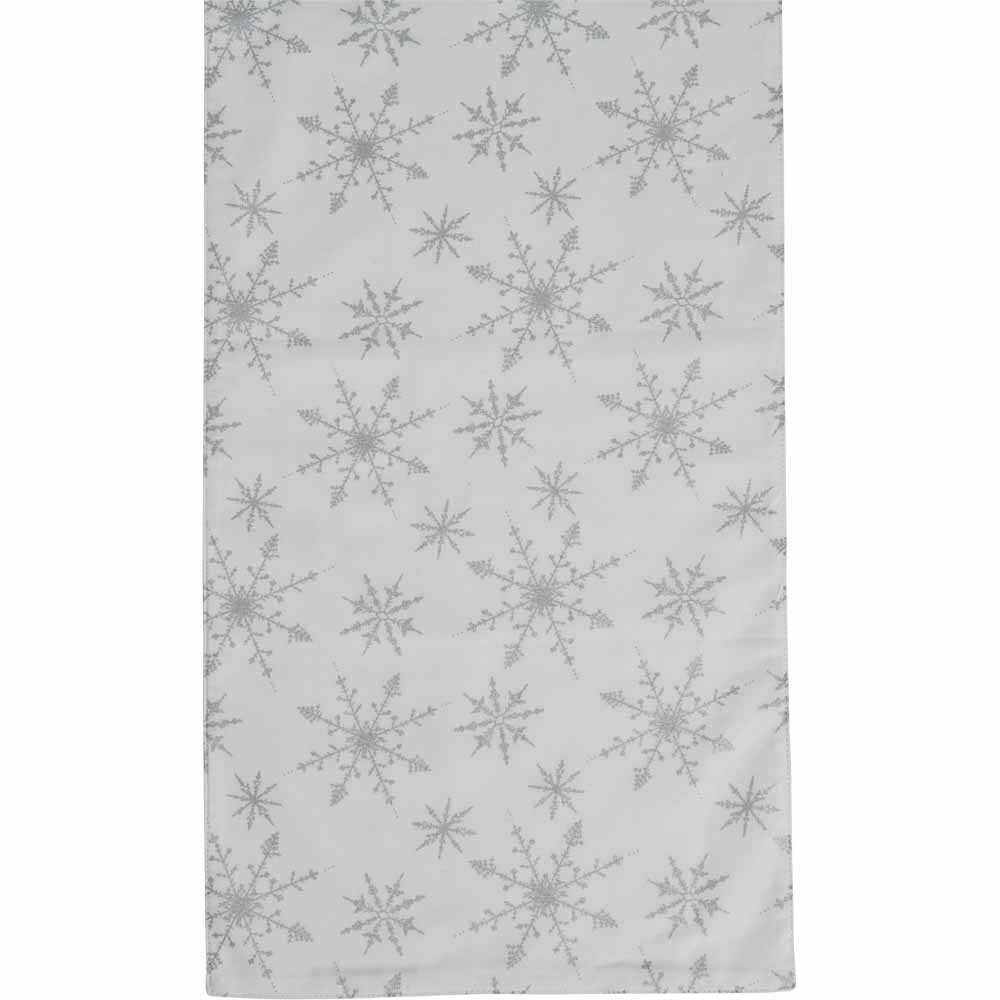 Wilko Snowflake Design Table  Runner 30 x 180cm Image 1