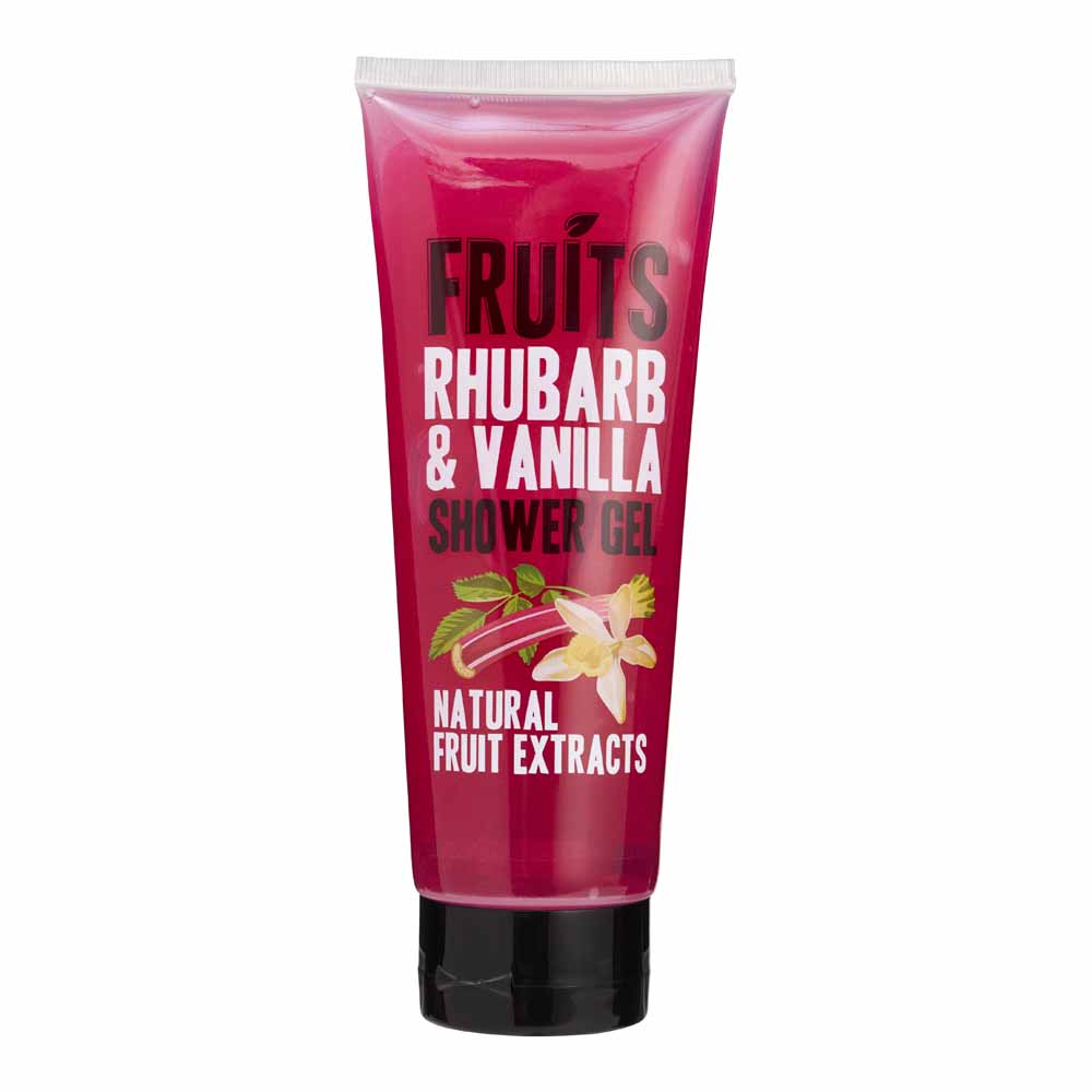 Fruits Shower Gel Rhubarb & Vanilla 250ml Image 1