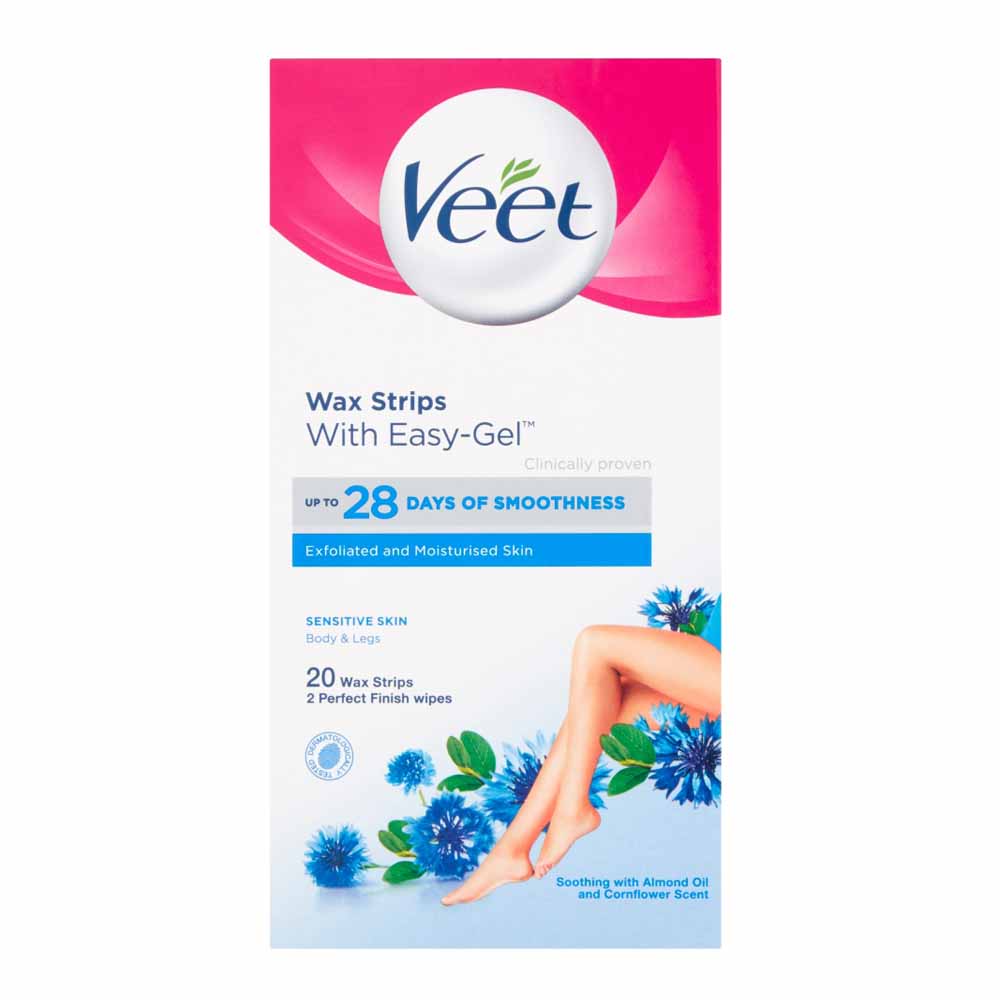 Veet Wax Strips for Sensitive Skin 20 pack Image 1