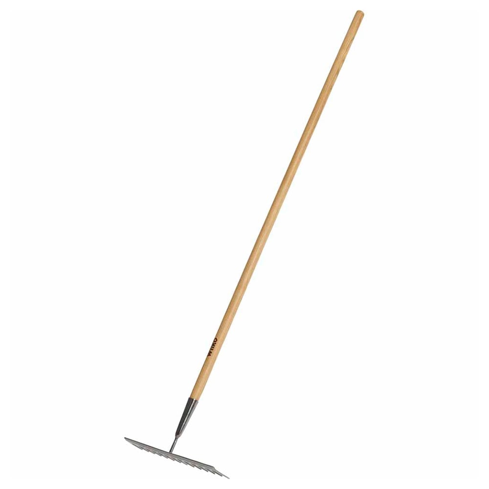 Wilko Wood Handle Stainless Steel Soil Rake Wilko
