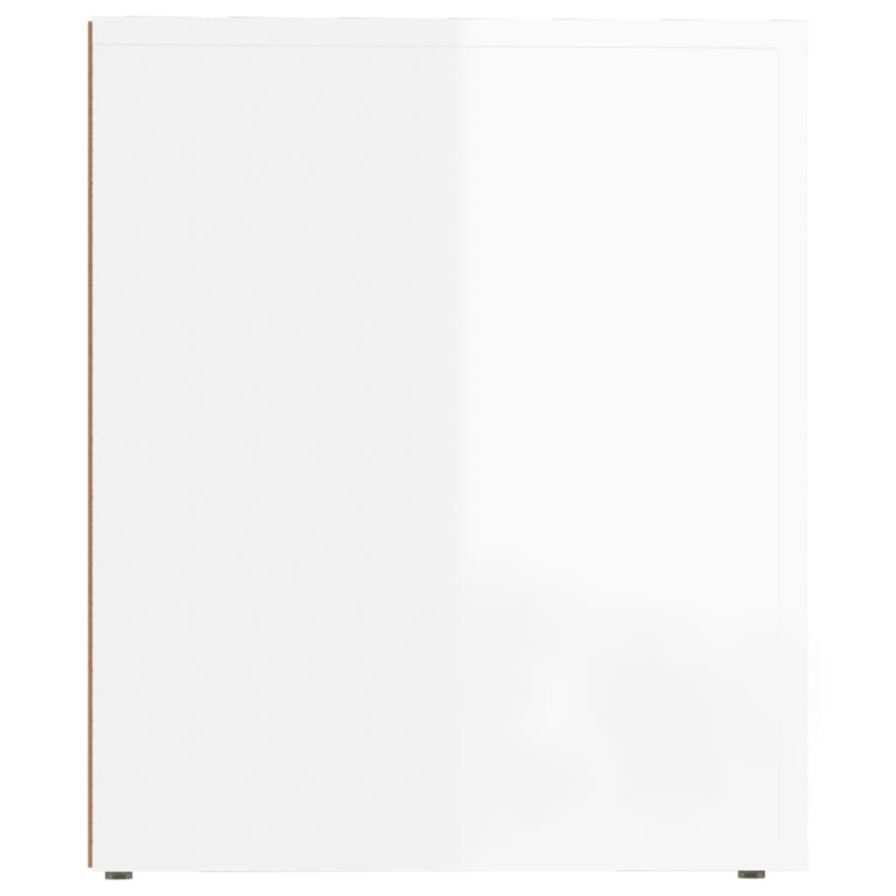 vidaXL Single Door White Bedside Table Image 6