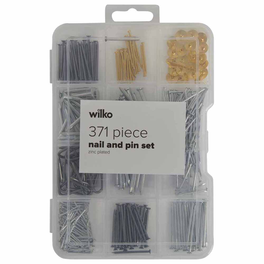 Wilko Nail and Pin Set Assorted Image 1