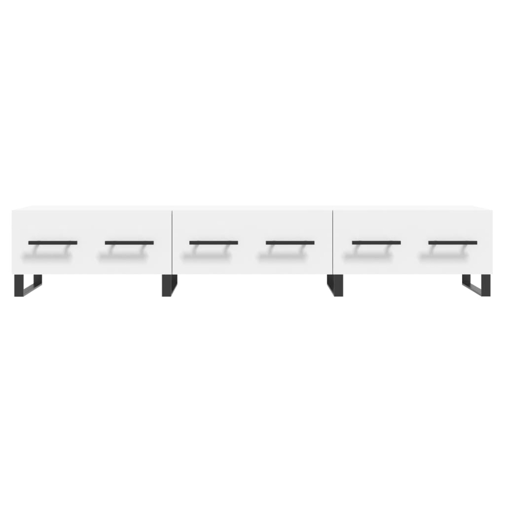 vidaXL 3 Drawer White TV Cabinet Image 5