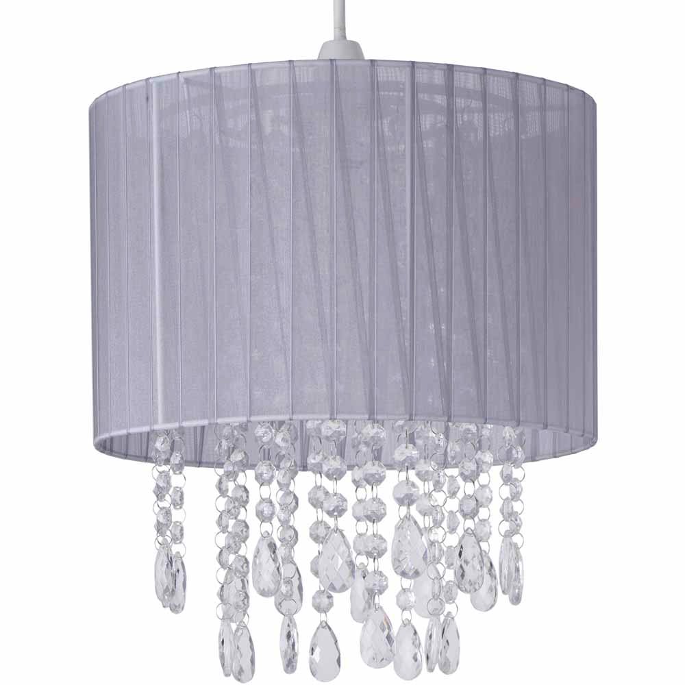 Wilko Organza Light Shade with Beads Image 1