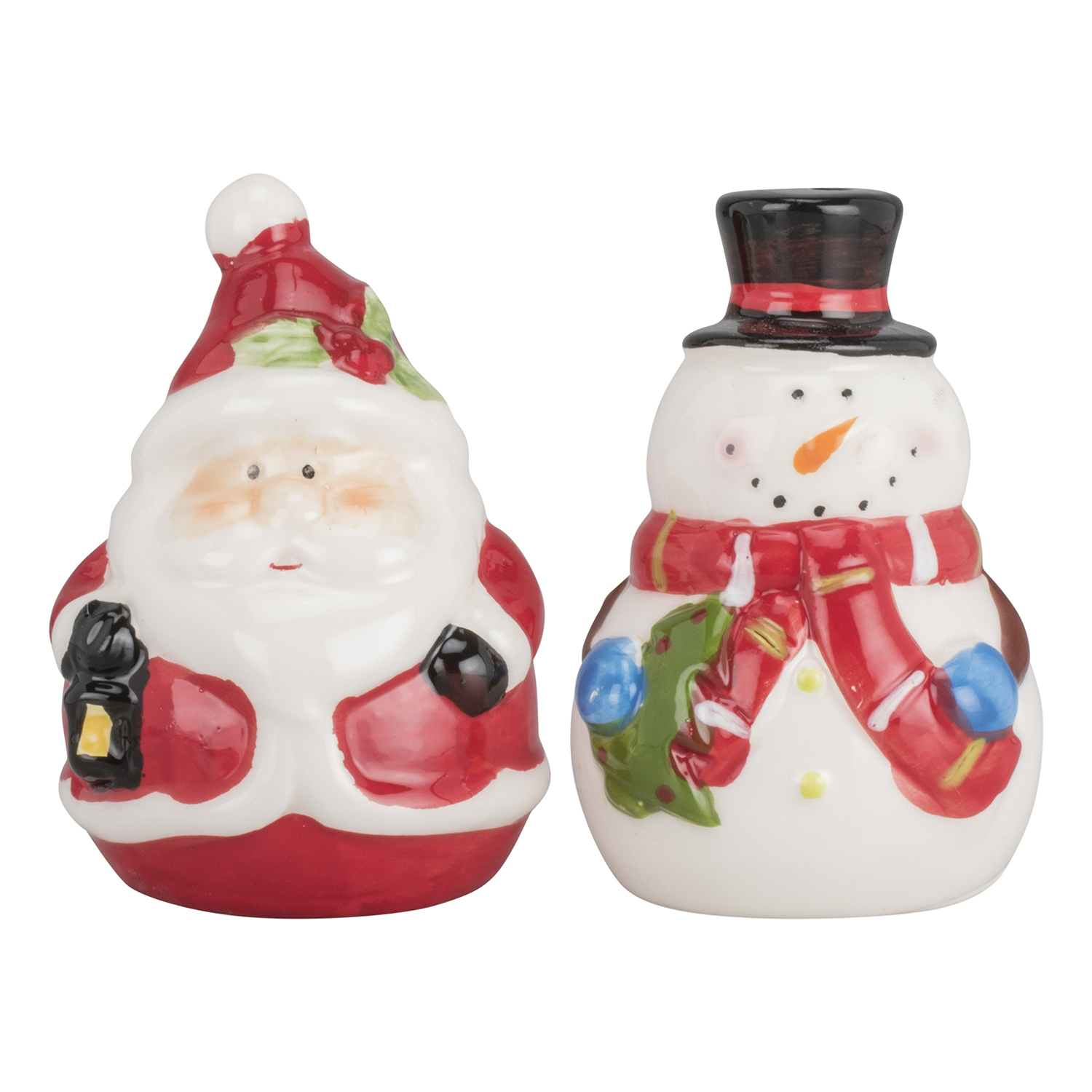Snowman And Santa Salt And Pepper Image 2