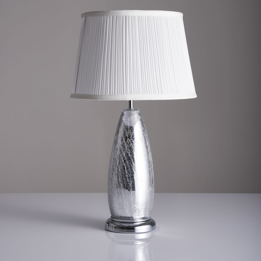 Wilko Isabelle Silver Table Lamp Image 1
