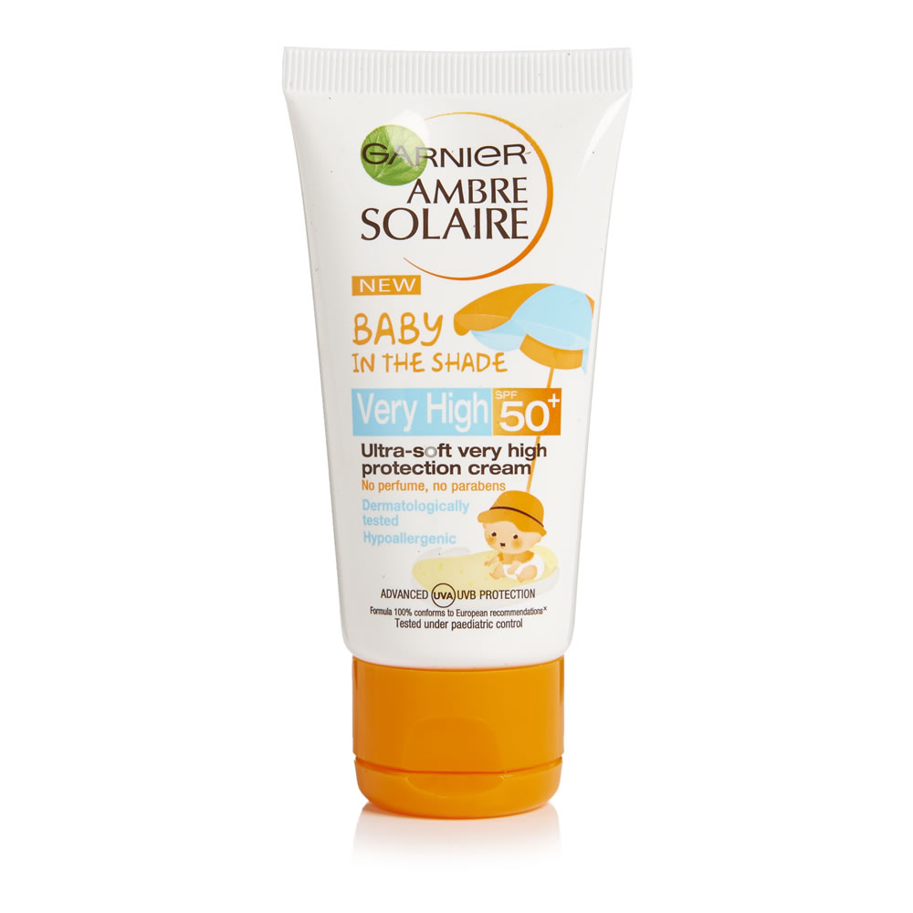 Garnier Ambre Solaire Baby in the Shade Travel Sun  Cream SPF 50+ 50ml Image