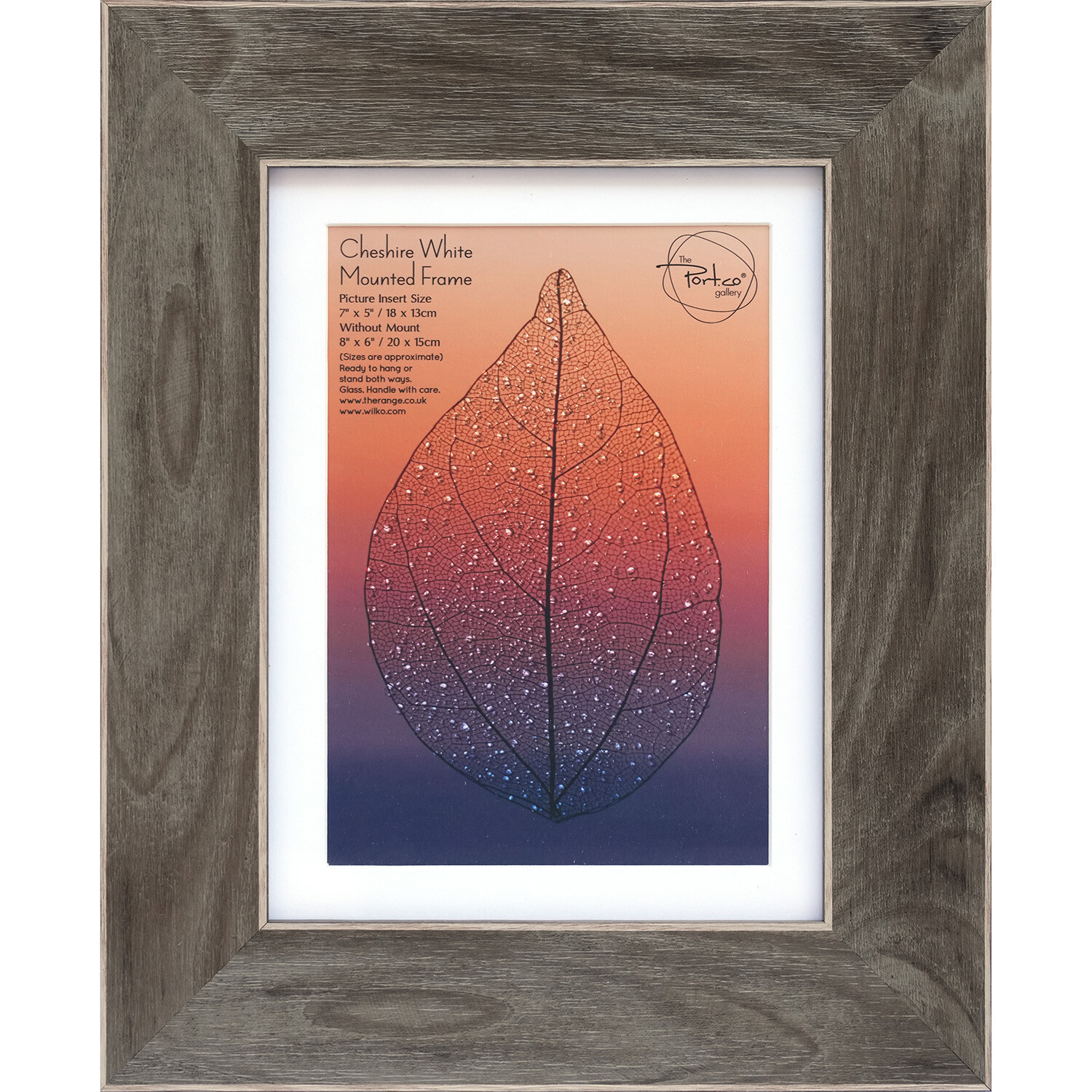 Cheshire White Mounted Frame - Brown / 7 x 5in Image 1