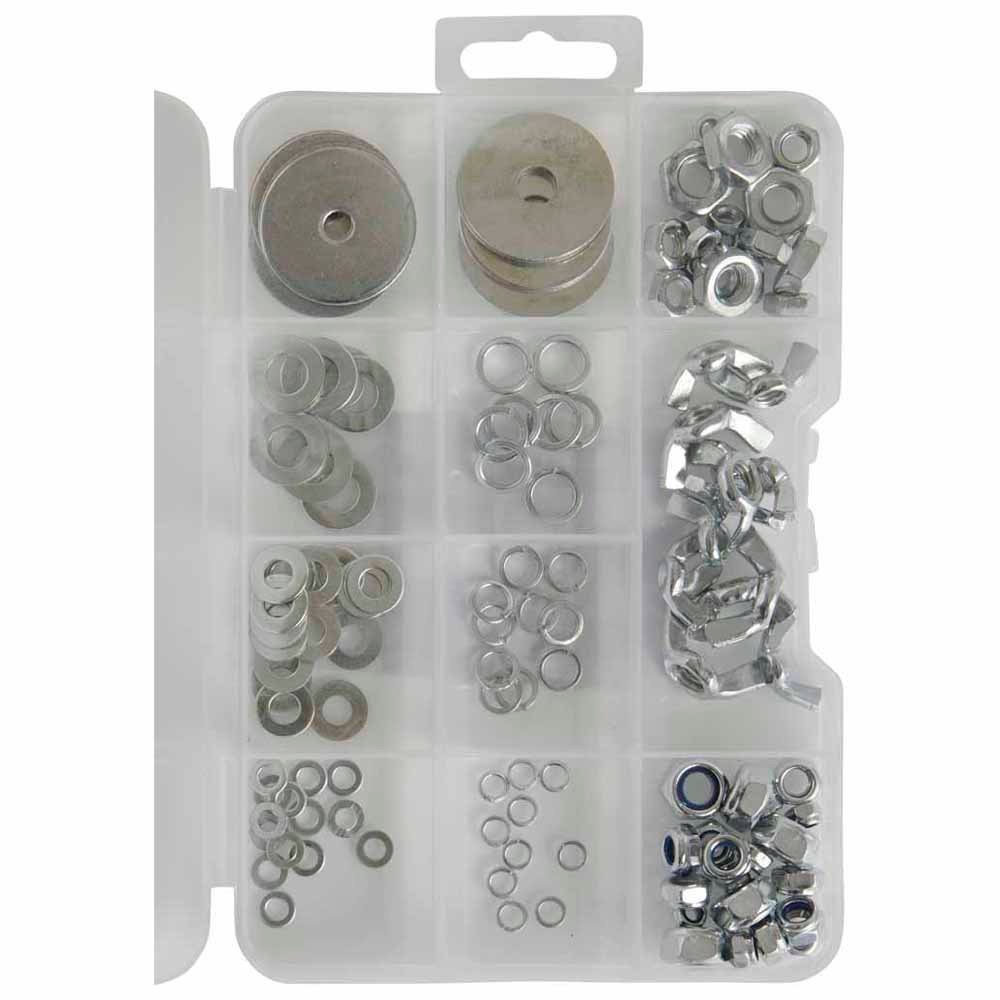Wilko Assorted Washer and Nut Set 130 Pack Wilko