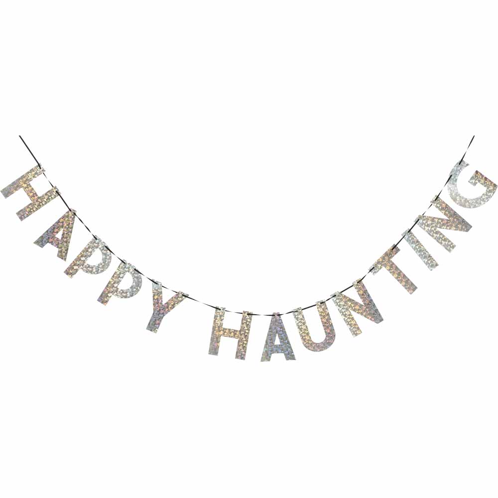 Wilko Halloween Mystical Happy Haunting Garland 2m Image