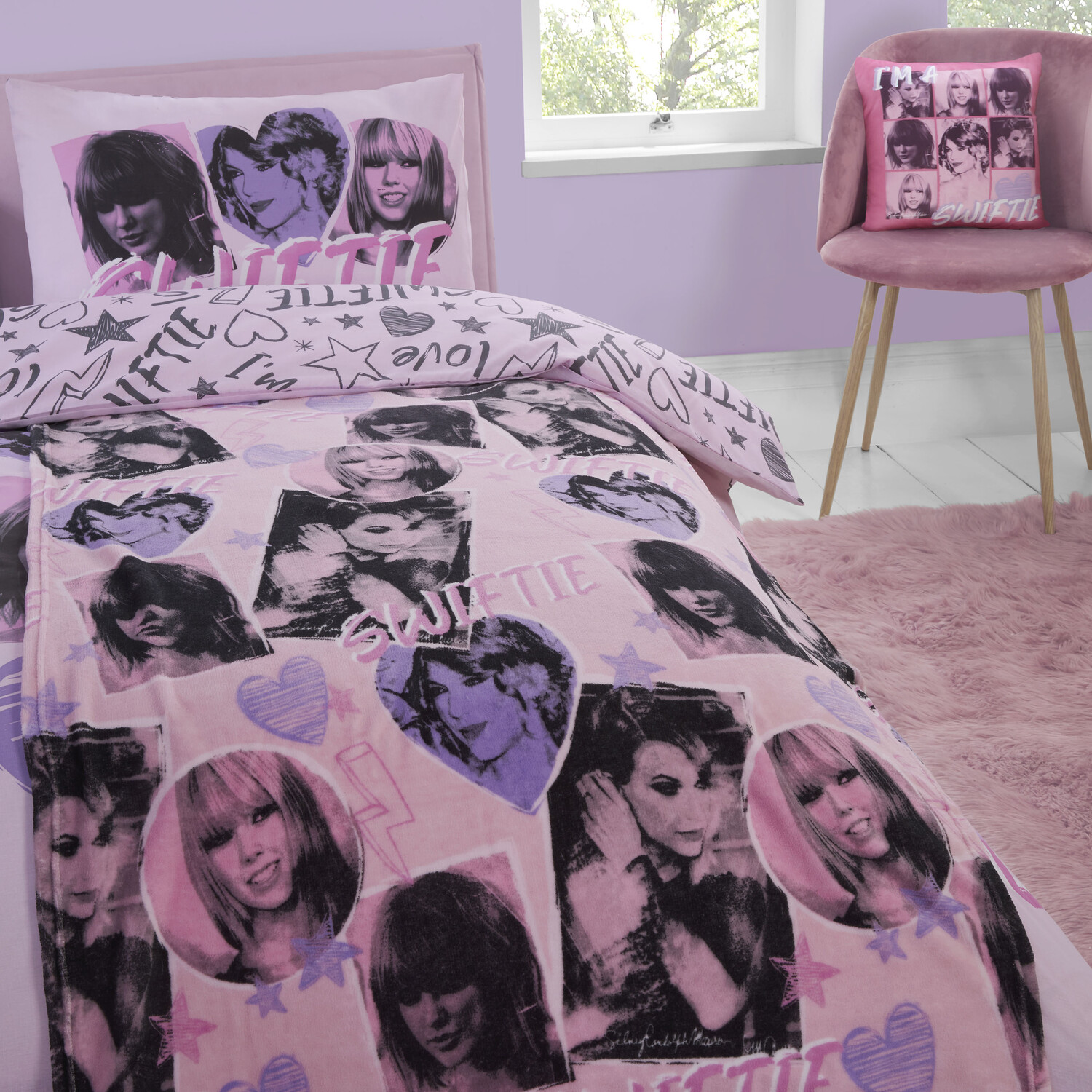 Celebrity Icons Throw Pink Image 1