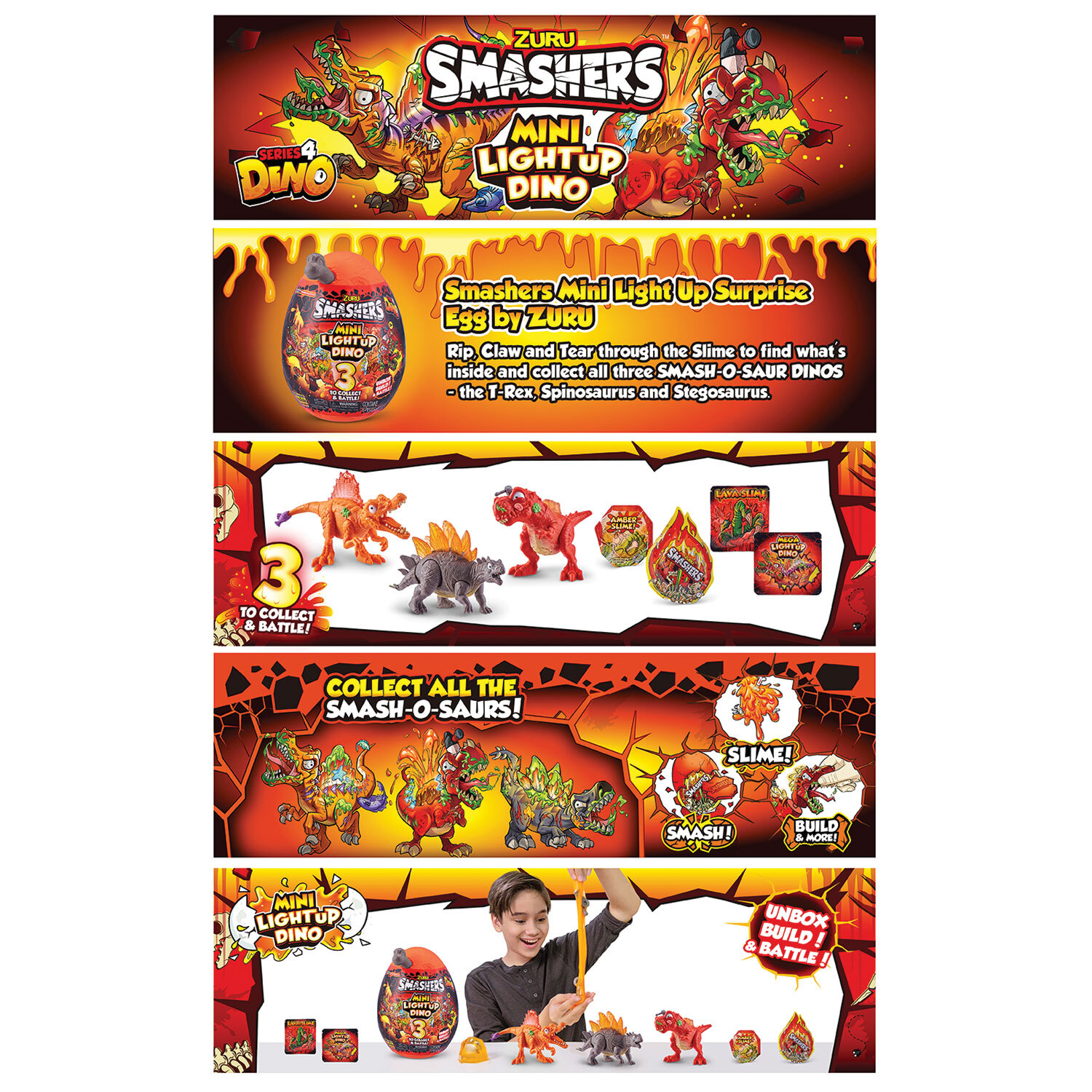 Smashers Mini Light Up Dino Image 5