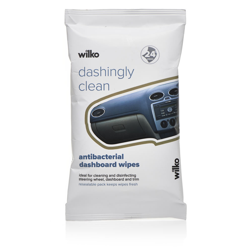 Wilko Antibacterial Dashboard Wipes 24 pack Image 1