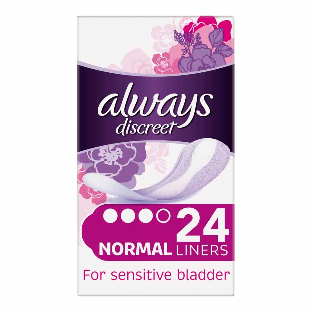 Always Discreet Panty Liners 24 Pack Case of 4 Wilko
