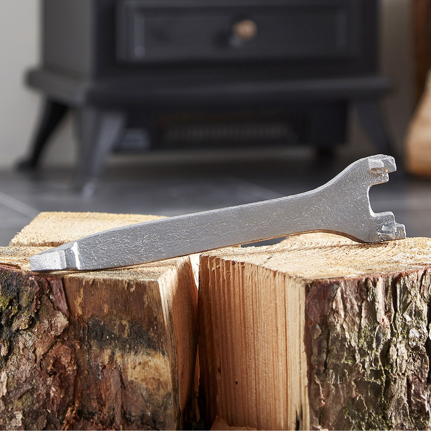 Galvanised Ashpan Handle Silver Image 2