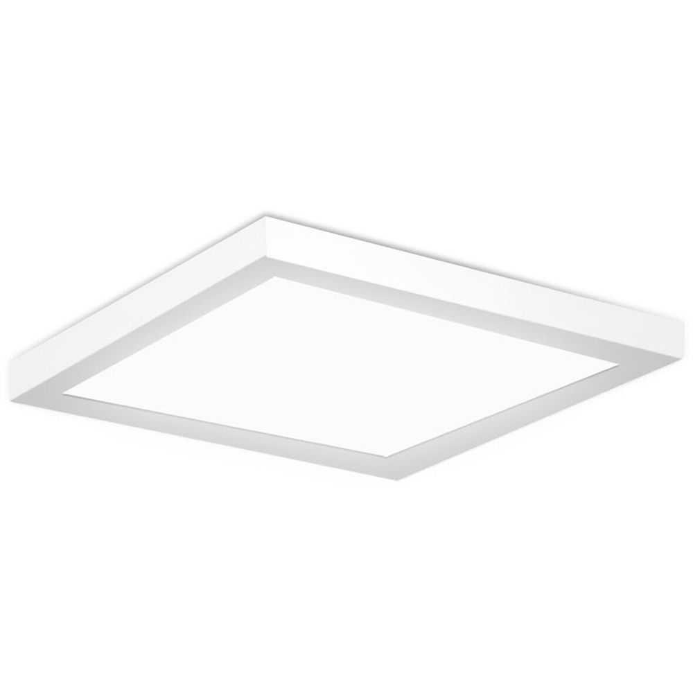 ExtraStar Cool White 12W LED Square Surface Mount Integrated Ceiling Light Image 1