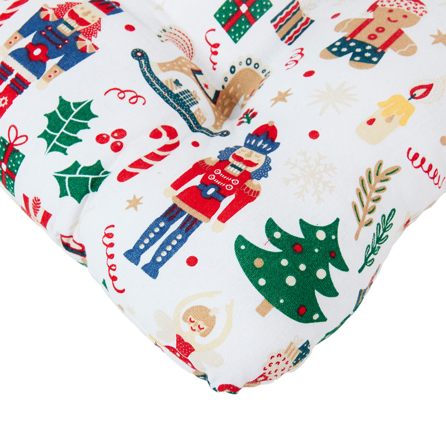Christmas Print Seat pad - White Image 3