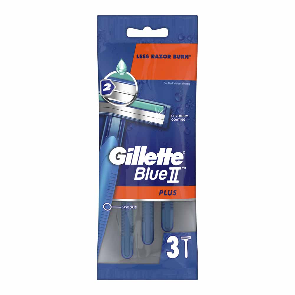Gillette Blue 2 Plus Disposables 3 Pack Image 1