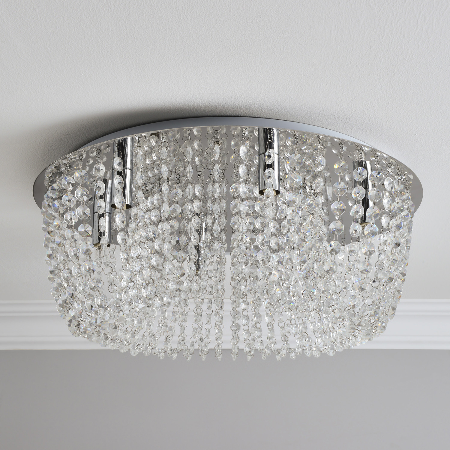 Elegance Crystal Jewelled 6 Light Ceiling Fitting Image 8