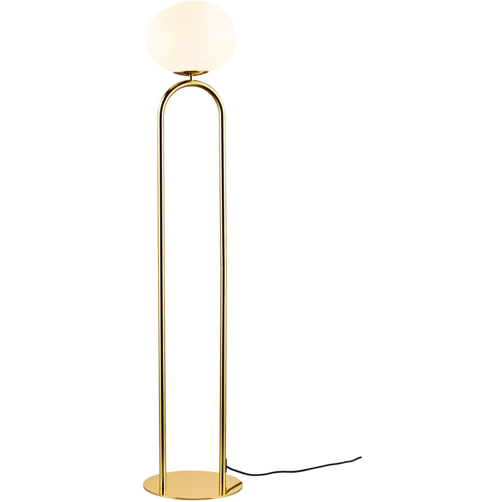 Nordlux Shapes Brass Opal Glass Shade Floor Lamp Image 4