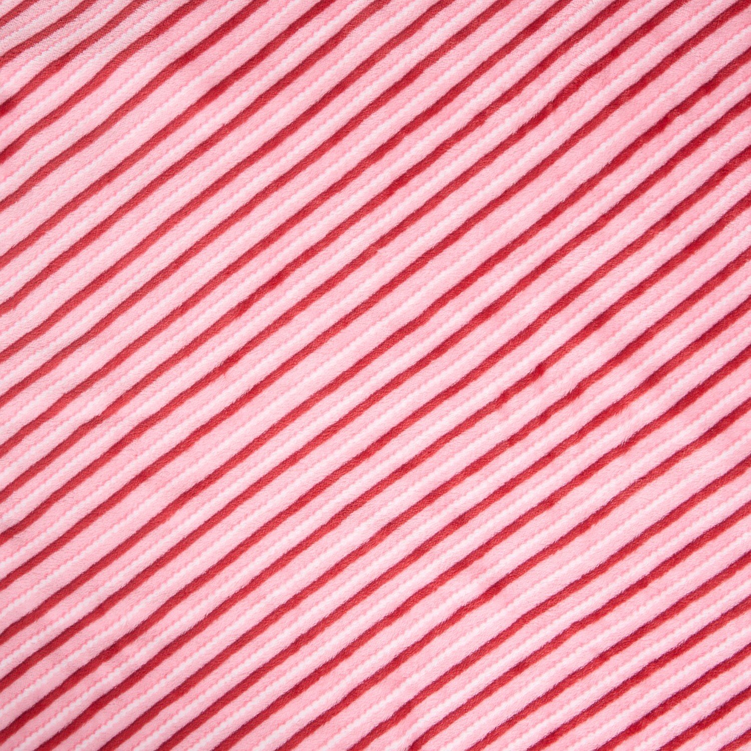 Candy Stripe Fleece Throw Pink and Red Image 3
