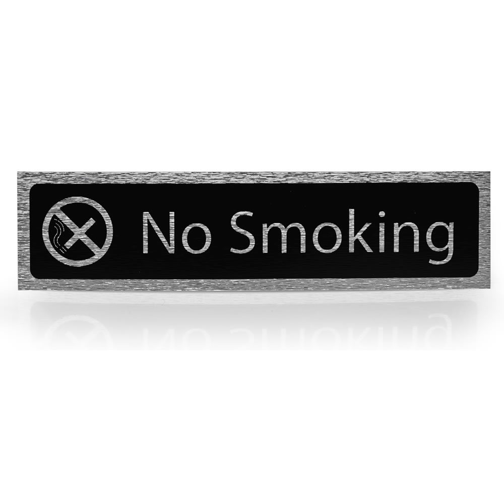 Wilko Mini No Smoking Sign Silver Image