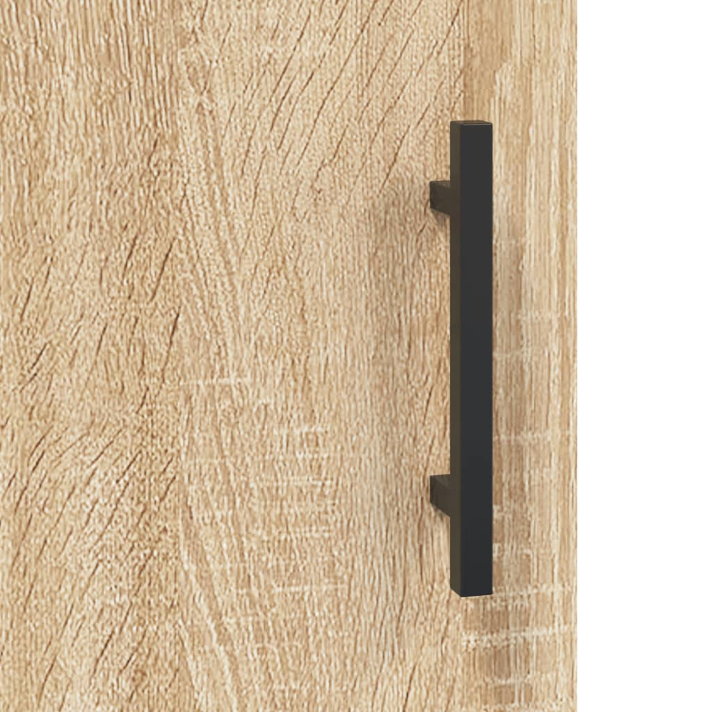 vidaXL 2 Glass Door 3 Drawer Sonoma Oak Highboard Image 9
