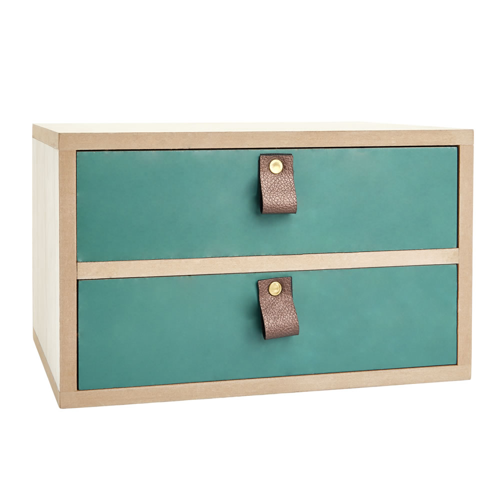 Wilko Green Letter Drawers Image 1