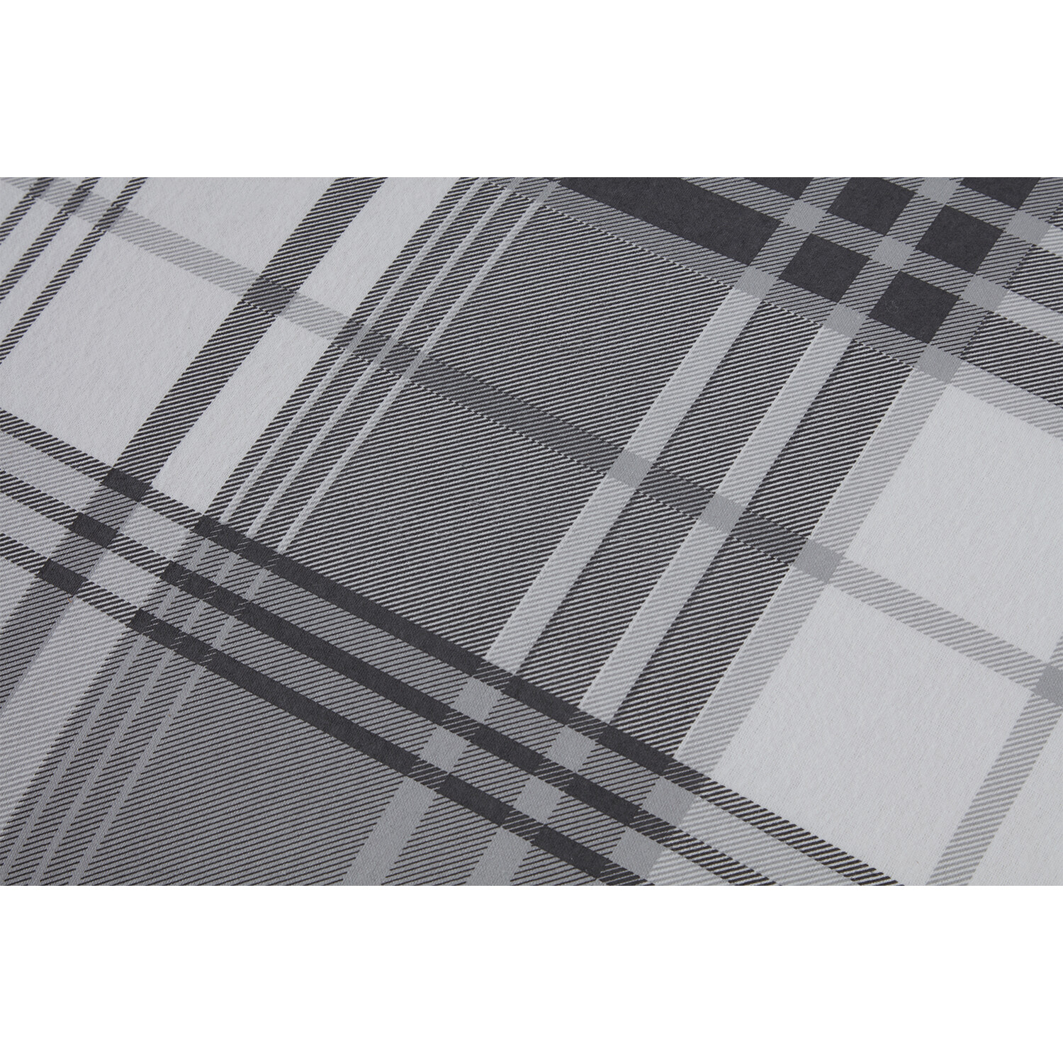 Divante Hamilton Super King Grey Check Duvet Set Image 4