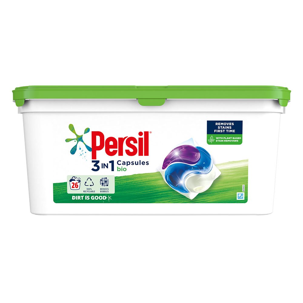 Persil Bio 3 in 1 Laundry Washing Capsules 26W Image 1